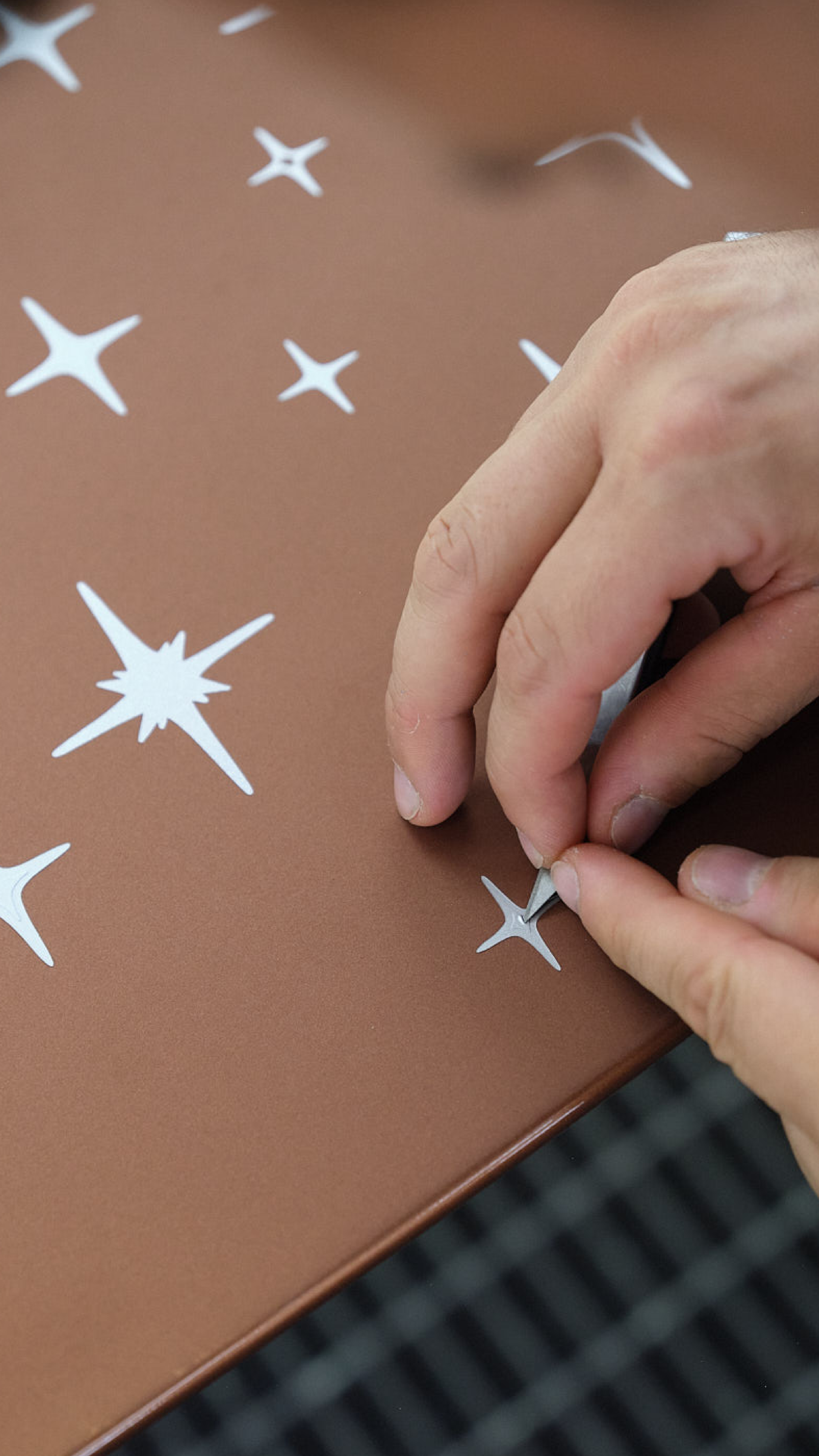 Through an intricate process of layering and refinement, a celestial pattern of silver stars has been beautifully integrated into the W16 Mistral's finish.
